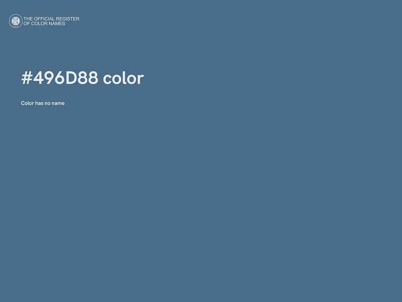 #496D88 color image