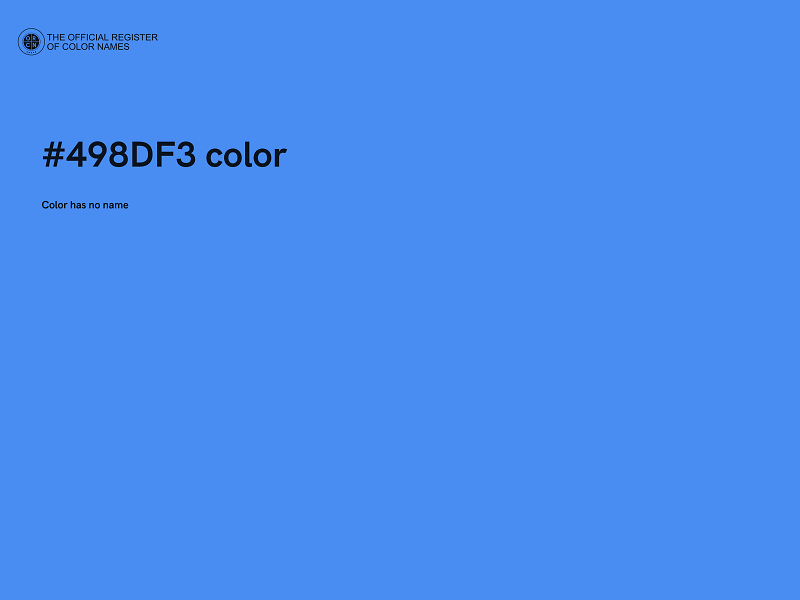 #498DF3 color image