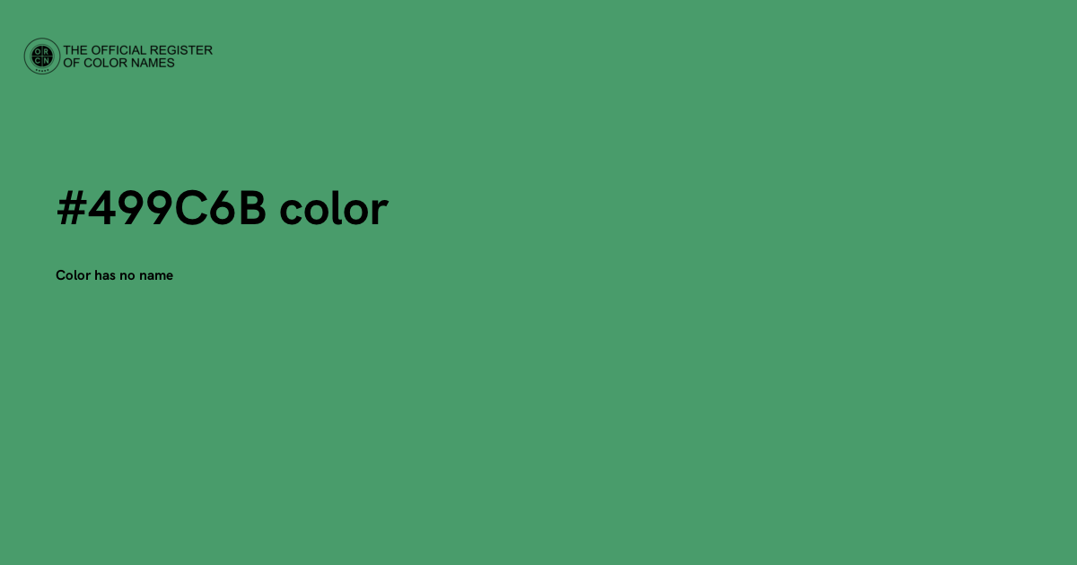 Color #499C6B - The Official Register of Color Names