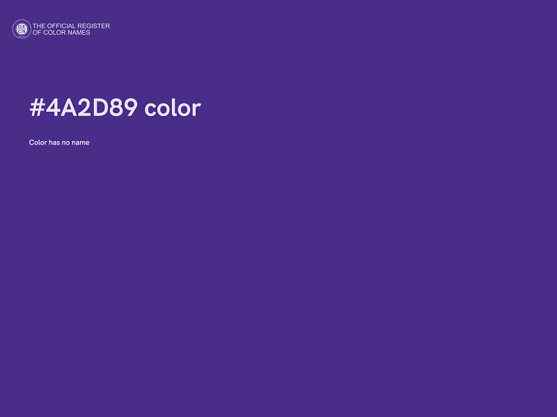 #4A2D89 color image