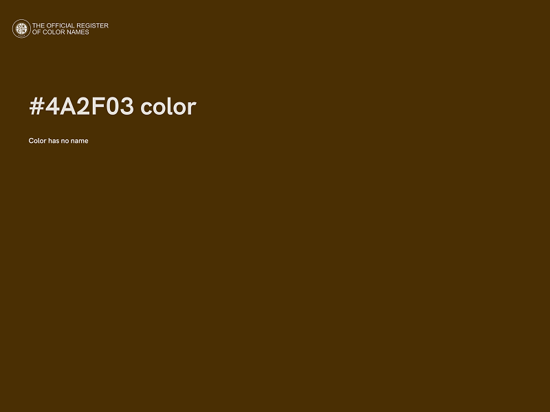 #4A2F03 color image