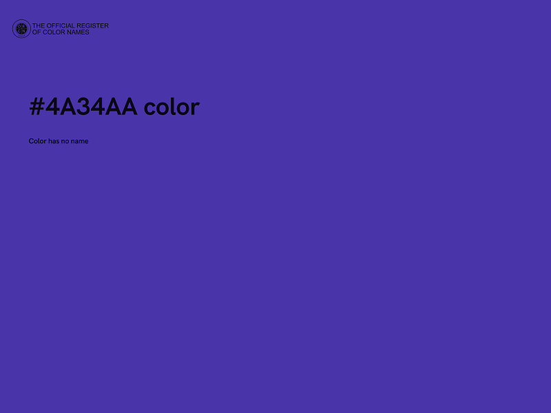 #4A34AA color image