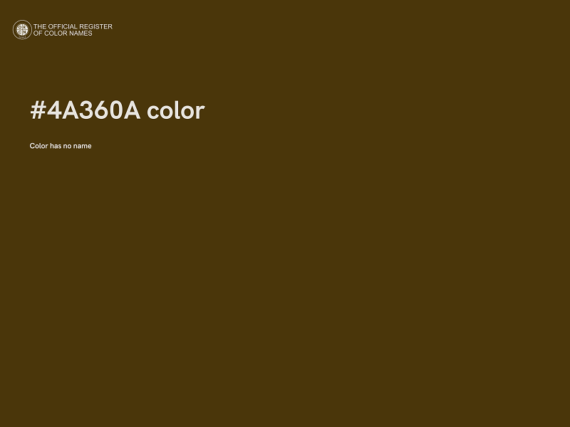 #4A360A color image