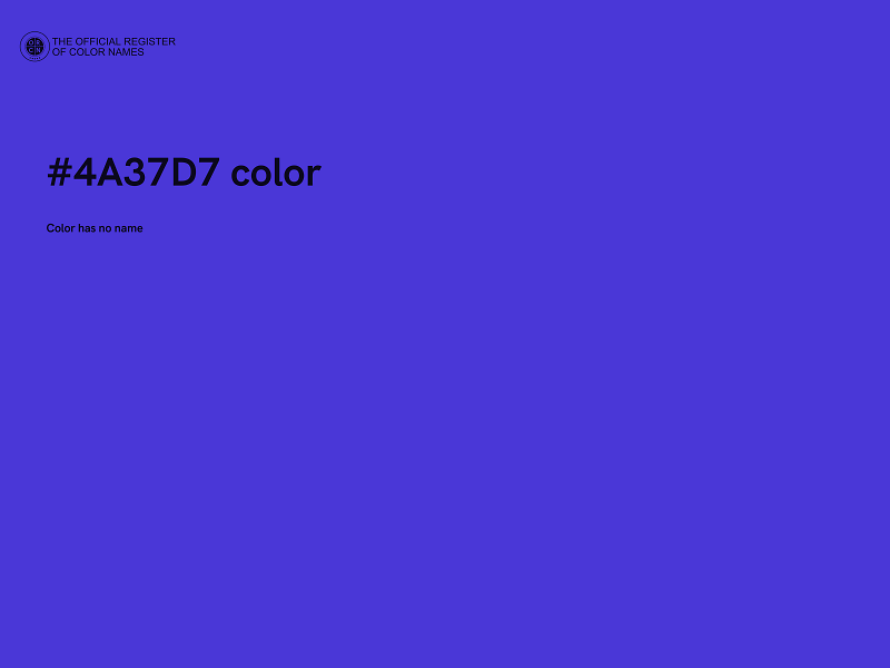 #4A37D7 color image