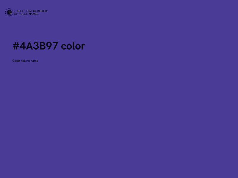 #4A3B97 color image