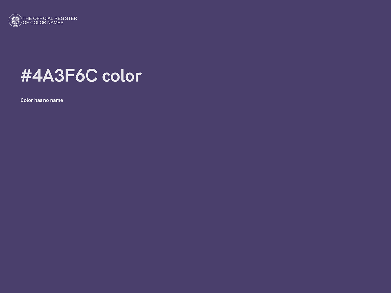 #4A3F6C color image