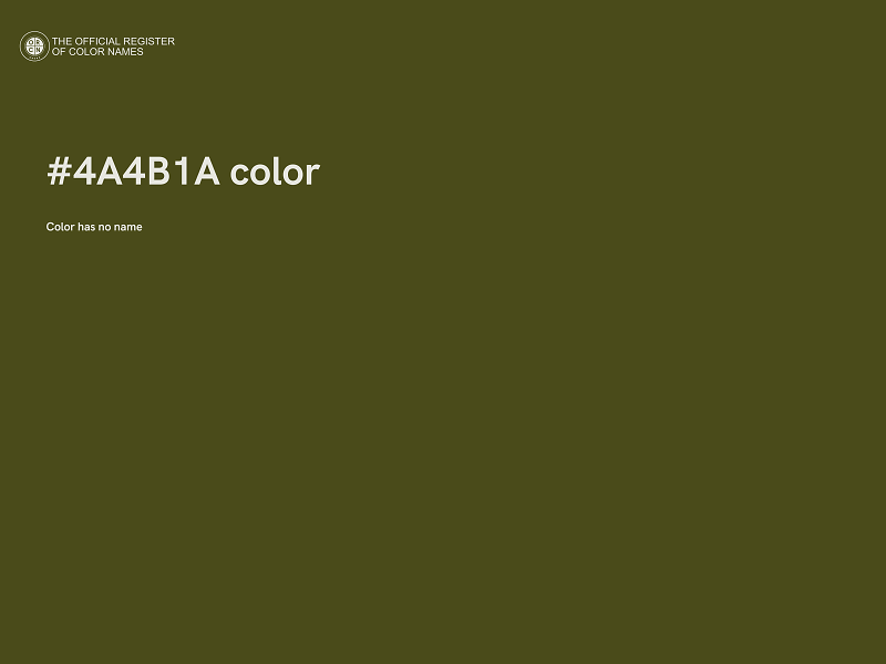 #4A4B1A color image