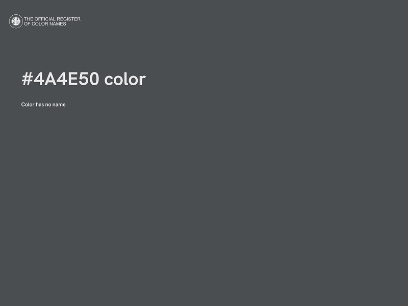 #4A4E50 color image