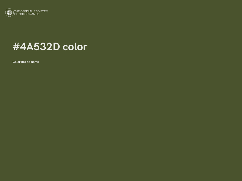 #4A532D color image