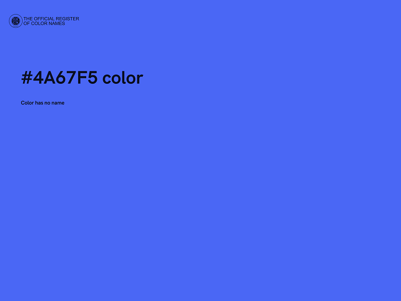 #4A67F5 color image