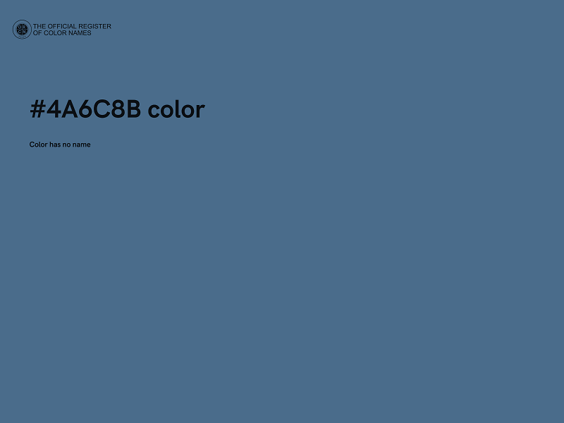 #4A6C8B color image