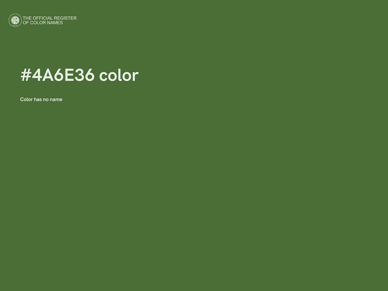 #4A6E36 color image