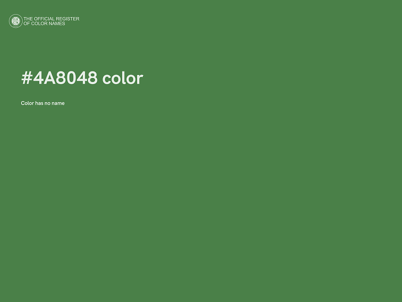 #4A8048 color image