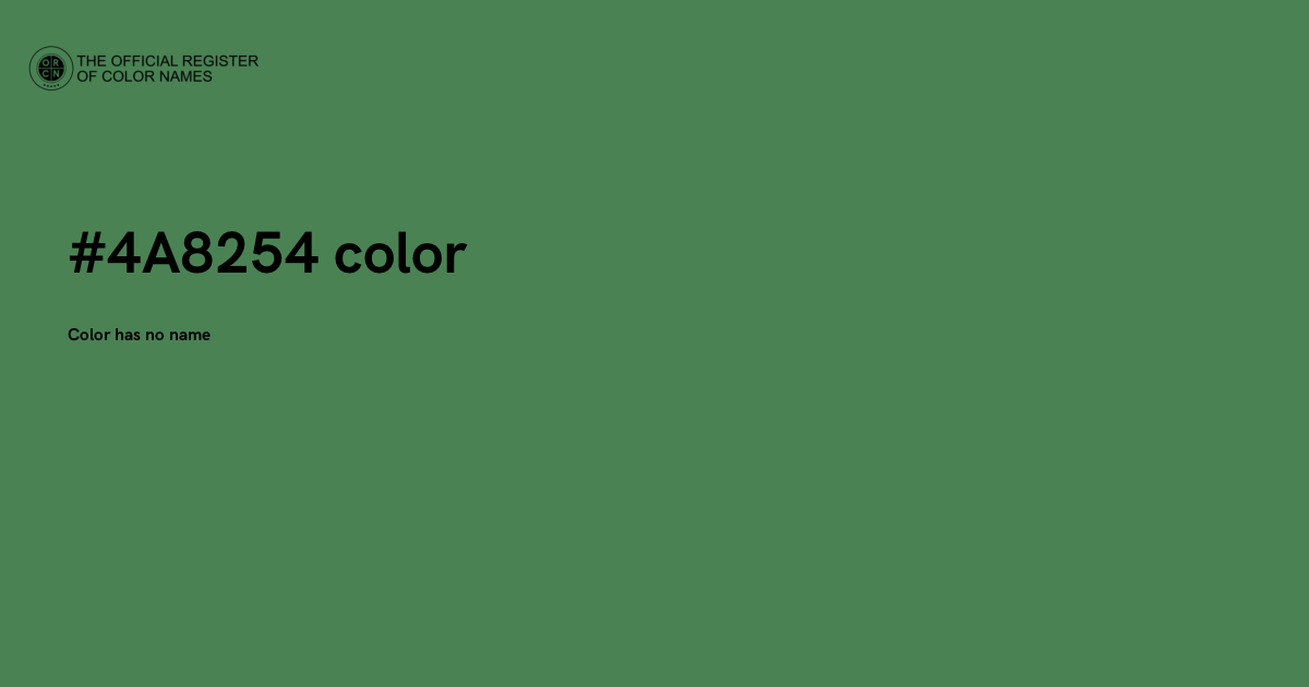 Color #4A8254 - The Official Register of Color Names