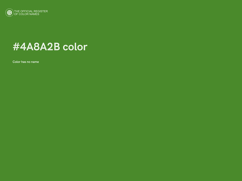 #4A8A2B color image