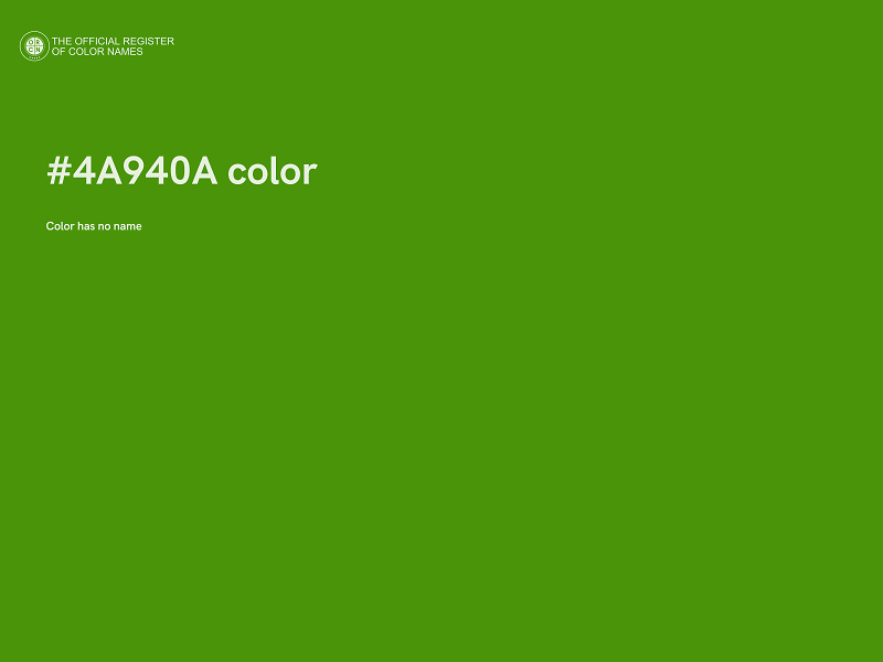 #4A940A color image