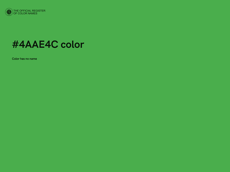 #4AAE4C color image