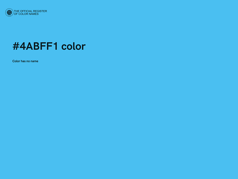 #4ABFF1 color image