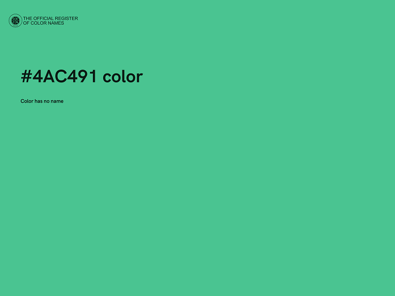 #4AC491 color image