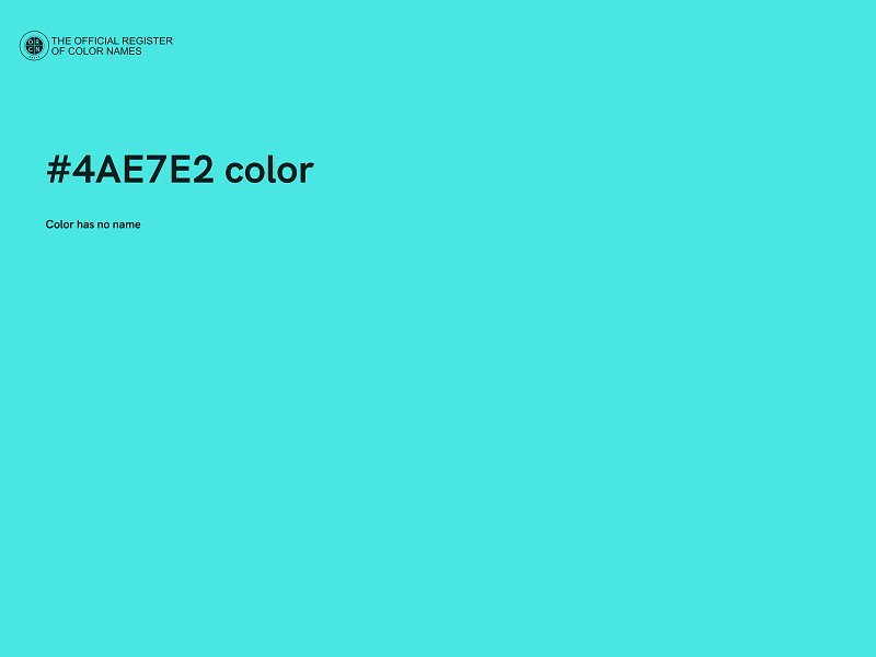 #4AE7E2 color image