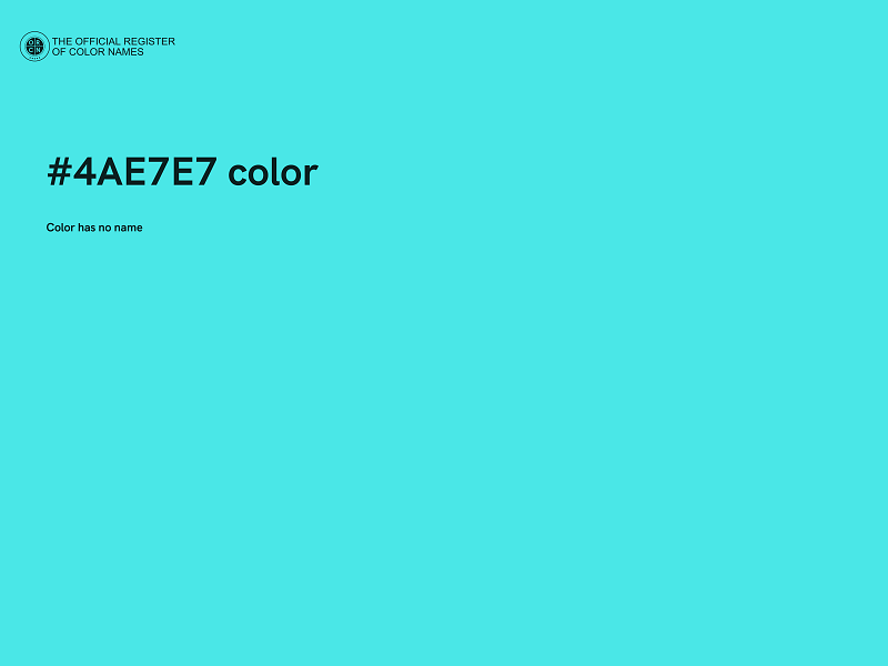 #4AE7E7 color image