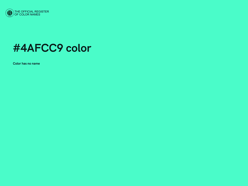 #4AFCC9 color image