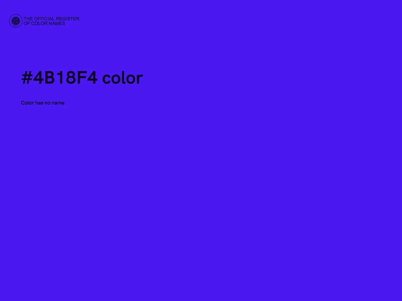 #4B18F4 color image