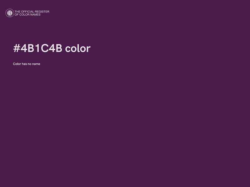 #4B1C4B color image