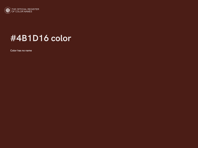 #4B1D16 color image