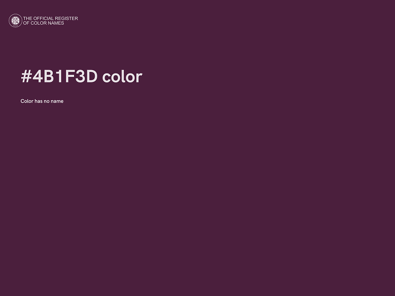 #4B1F3D color image