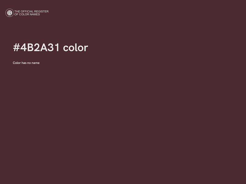 #4B2A31 color image