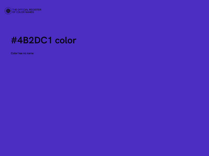 #4B2DC1 color image