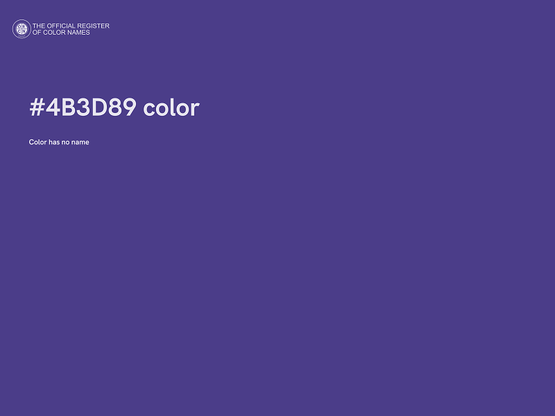 #4B3D89 color image