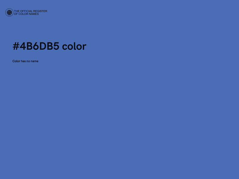 #4B6DB5 color image