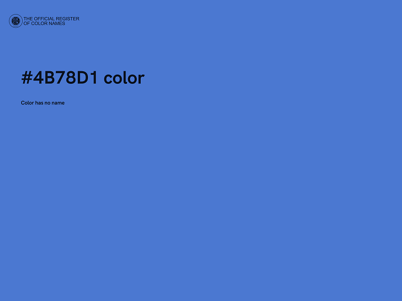 #4B78D1 color image