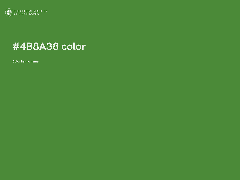 #4B8A38 color image