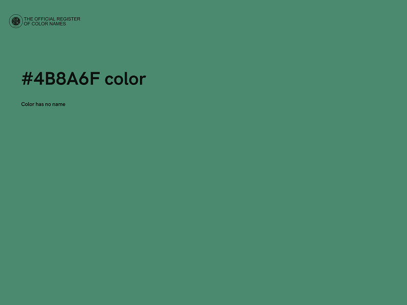 #4B8A6F color image