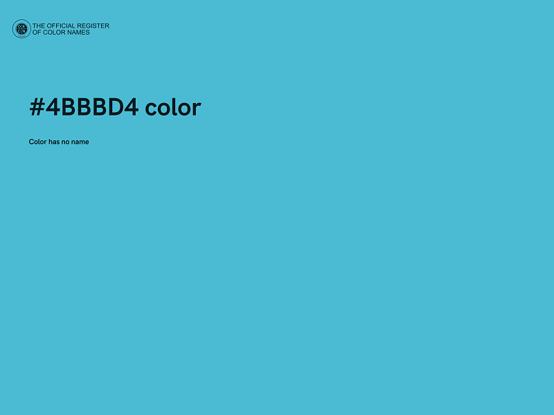 #4BBBD4 color image