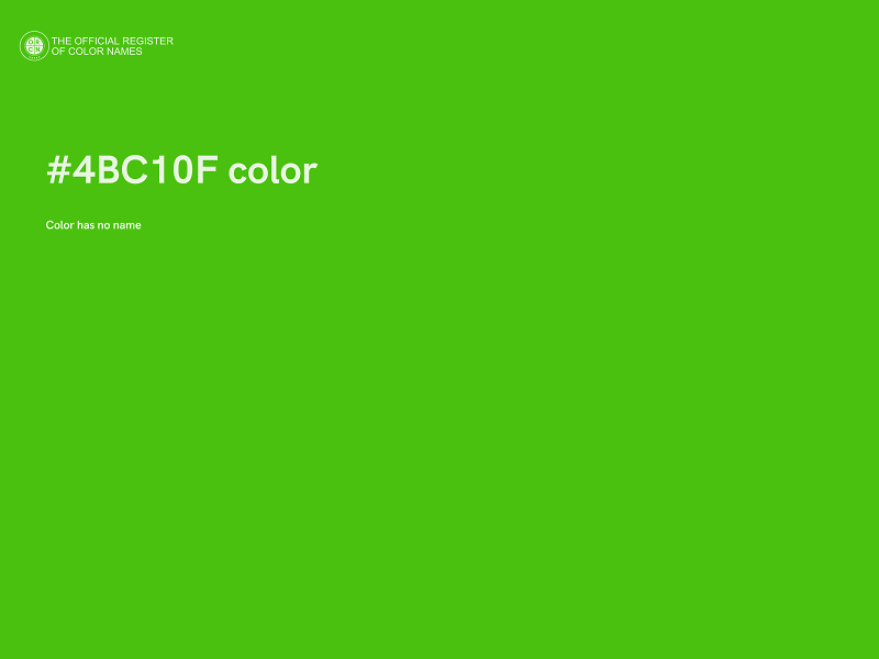 #4BC10F color image