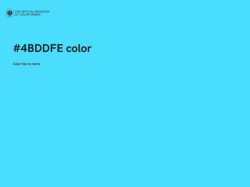 #4BDDFE color image