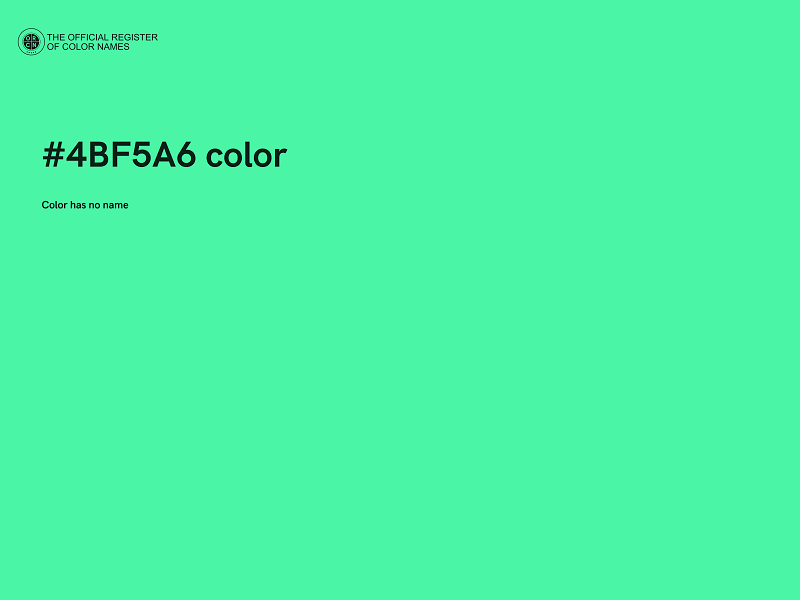 #4BF5A6 color image