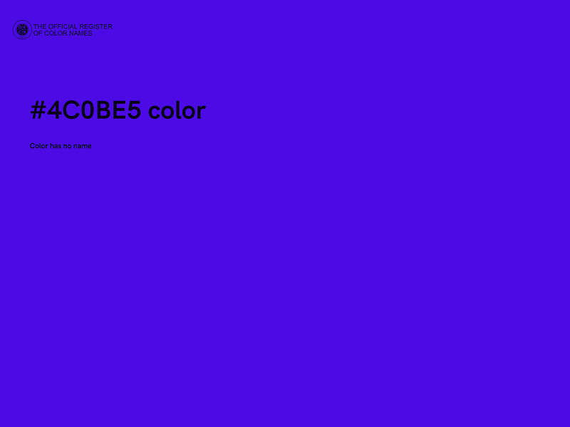 #4C0BE5 color image