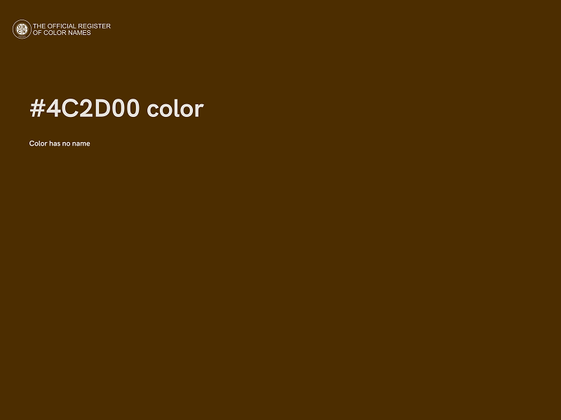 #4C2D00 color image