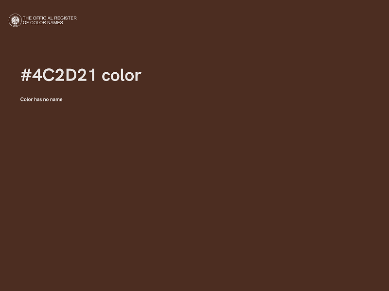 #4C2D21 color image