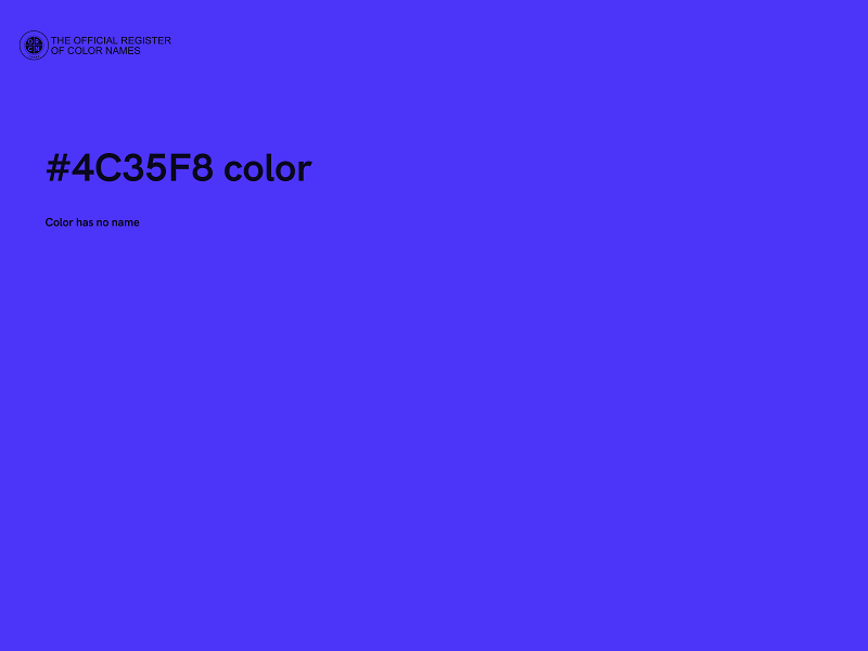 #4C35F8 color image