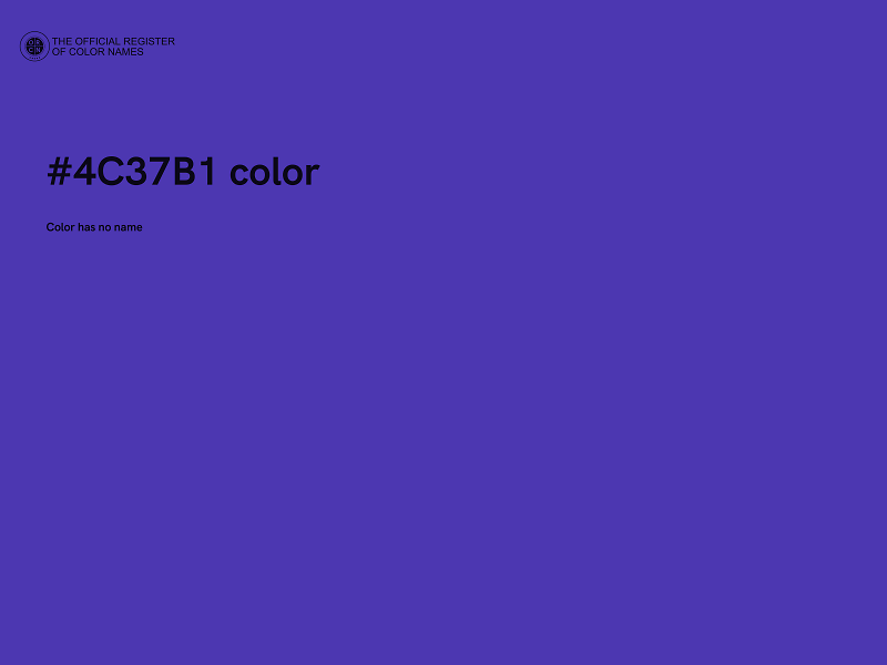 #4C37B1 color image