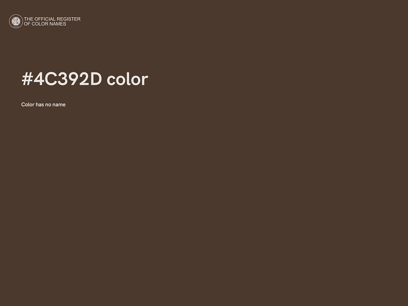 #4C392D color image