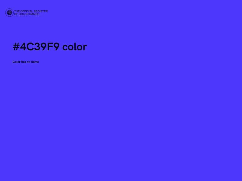 #4C39F9 color image