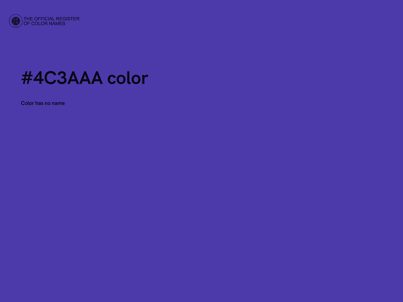 #4C3AAA color image