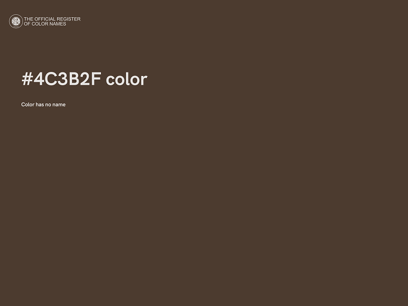 #4C3B2F color image